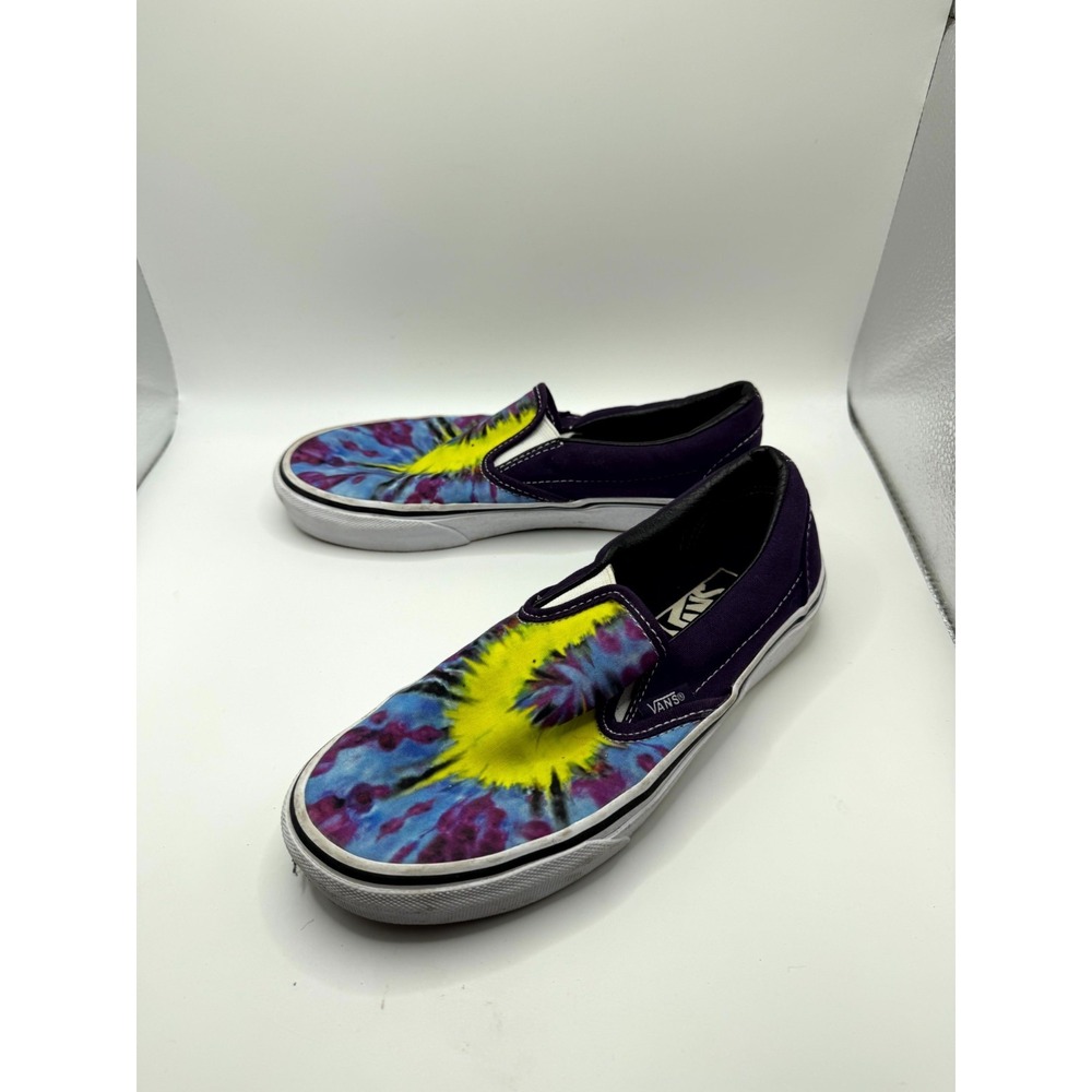 VANS Classic Slip-On Womens 6 Sneaker Tie Dye Canvas Low Top Slip On Skate Shoes